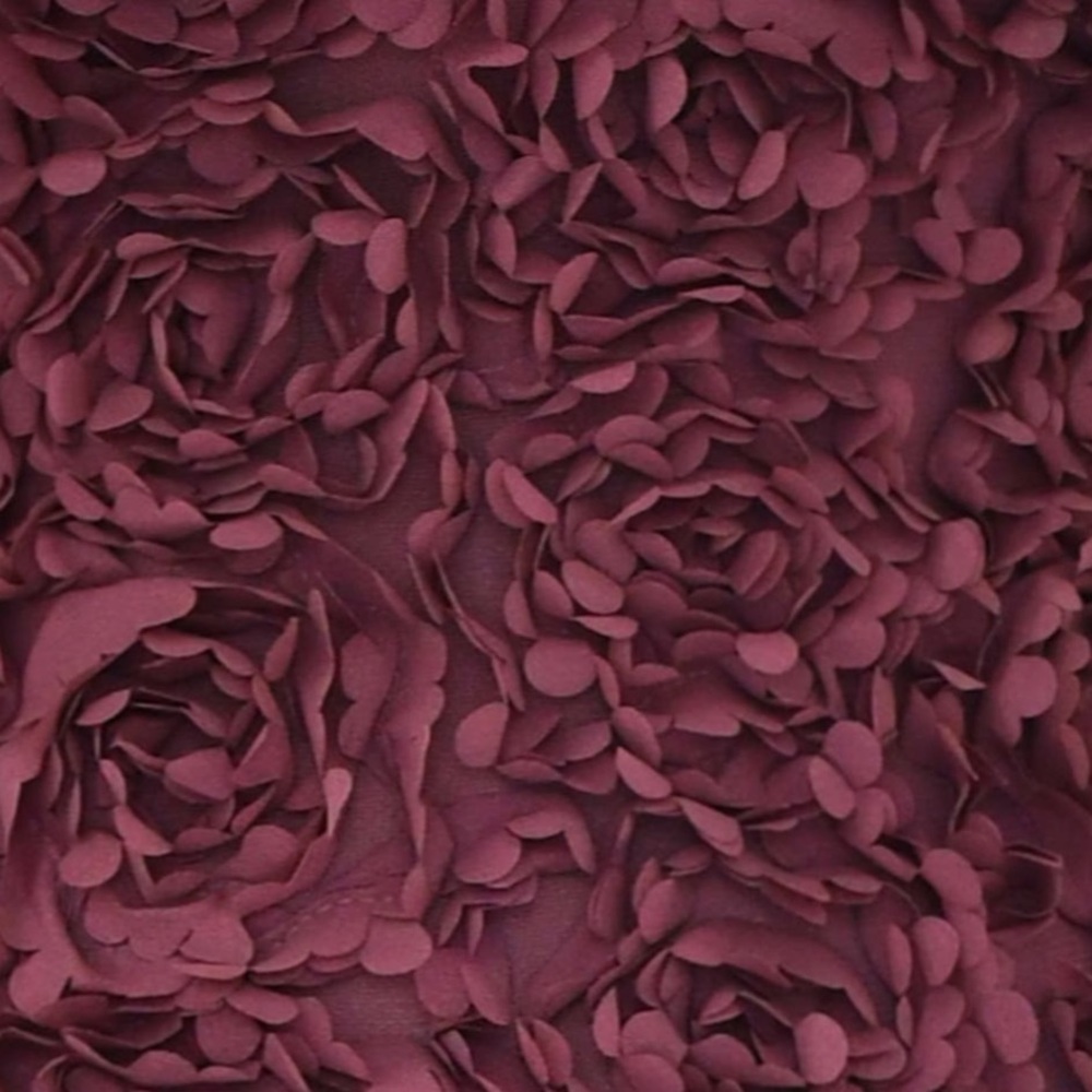 Carena Flower Appliqu Merlot Dress Nwot - image 3